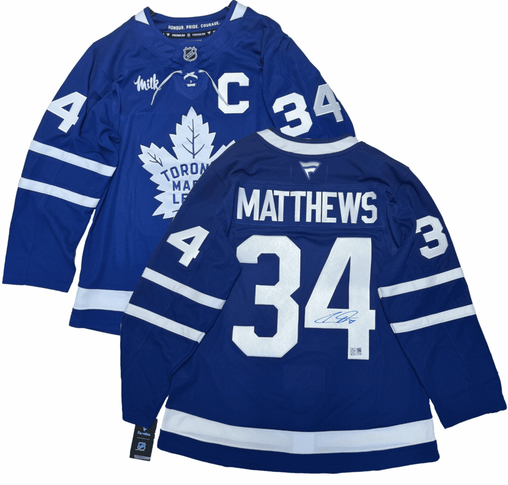 One signed Toronto Maple Leafs Captain Auston Matthews jersey
