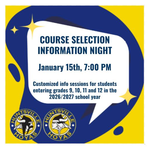 Course Selection Info Night Jan 15