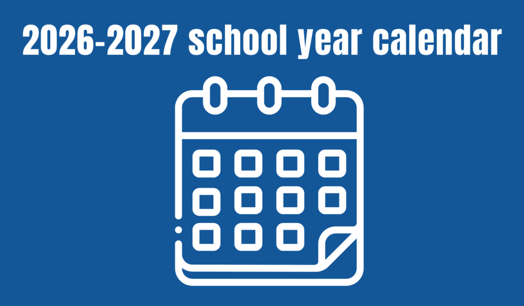 Website graphic - approved 2026-2027 school year calendar